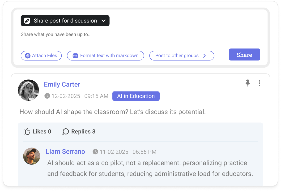 Classe365 screenshot: Increased employee engagement